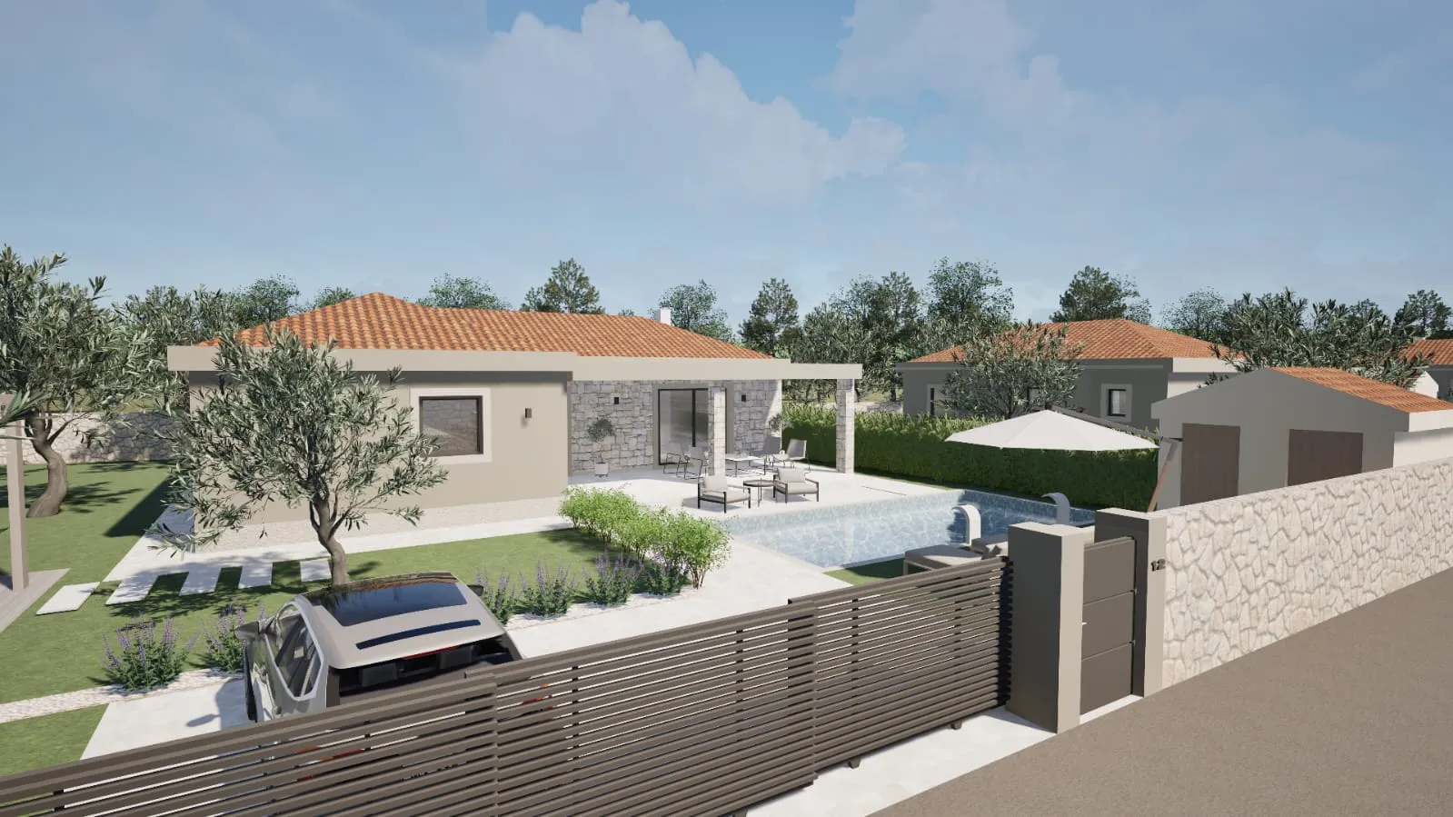hrvatska, zadar, turanj – građevinsko zemljište, privatni kompleks bungalova s bazenom, do 618 m² - slika 5
