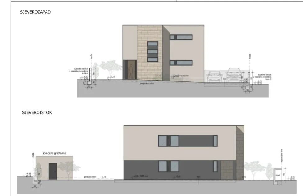 istra, peroj, građevinsko zemljište 620 m2 sa projektom, pogled na more i na brijune - slika 2