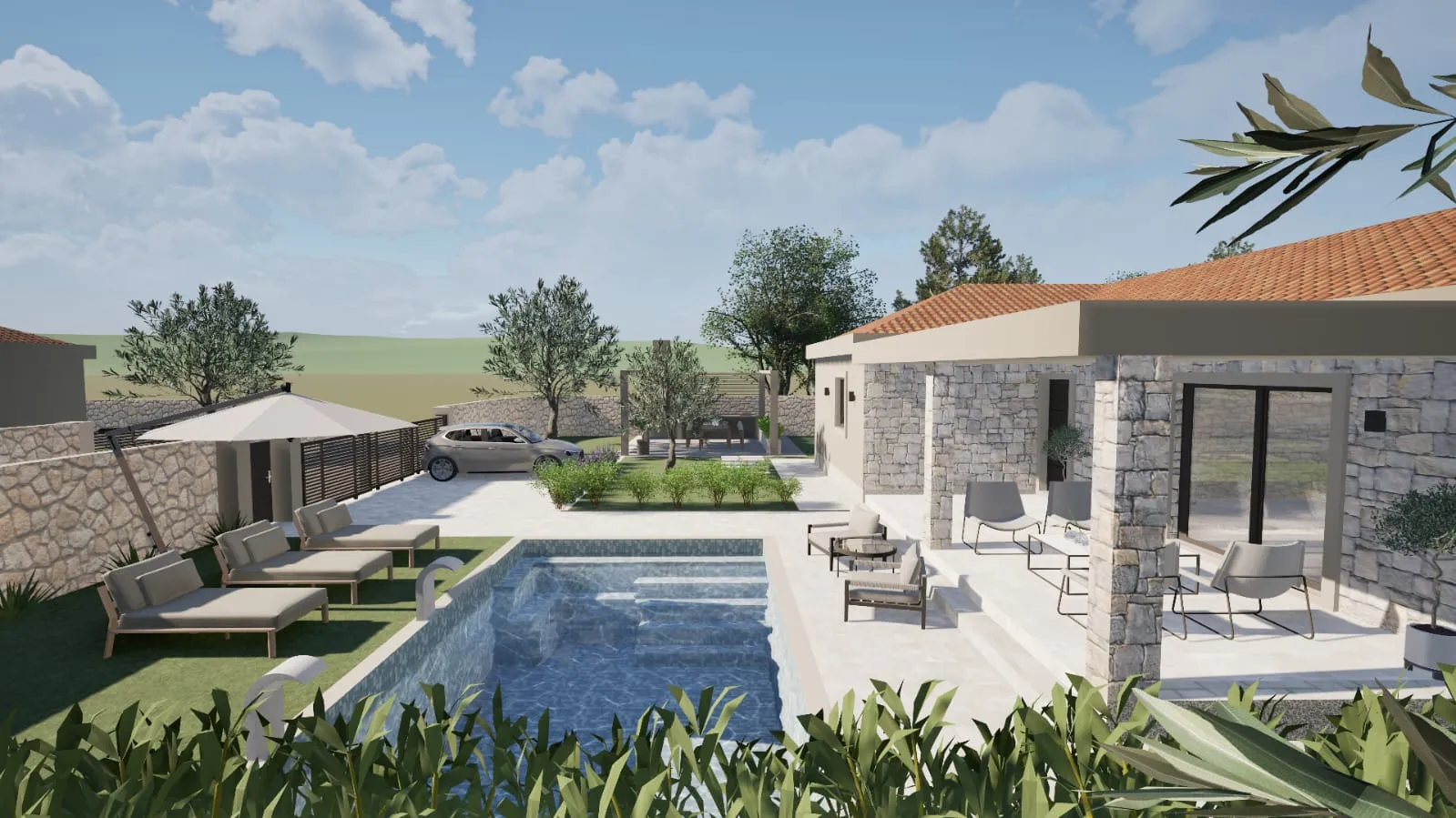 hrvatska, zadar, turanj – građevinsko zemljište, privatni kompleks bungalova s bazenom, do 618 m² - slika 13