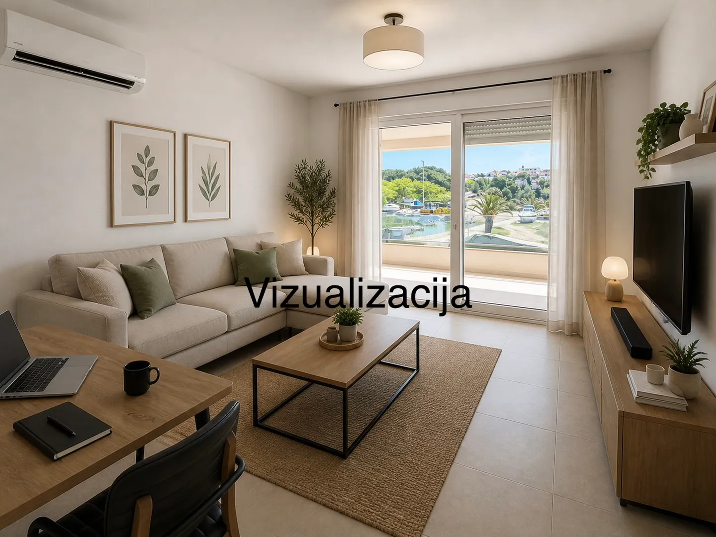 hrcatska, zadar, pag-povljana, prvi red do mora, 2 sobni stan 74 m2 -terasa, garaža i podrum - slika 6