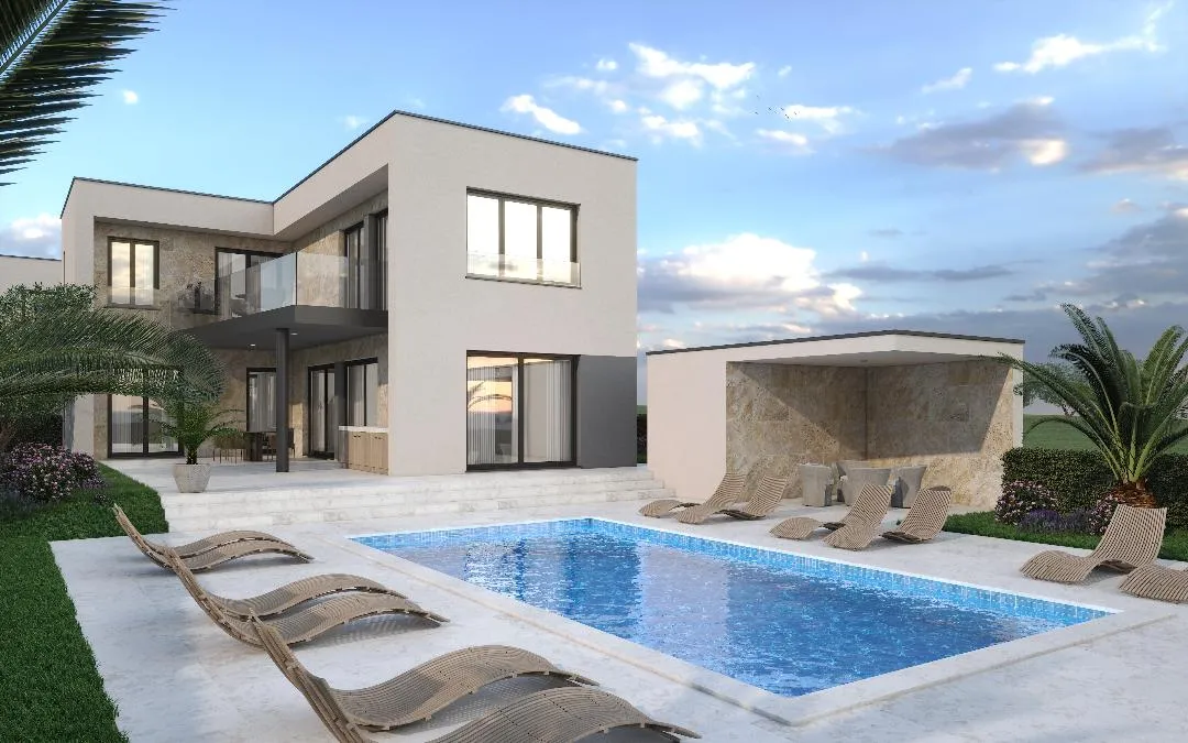 istra, peroj, građevinsko zemljište 620 m2 sa projektom, pogled na more i na brijune - slika 6