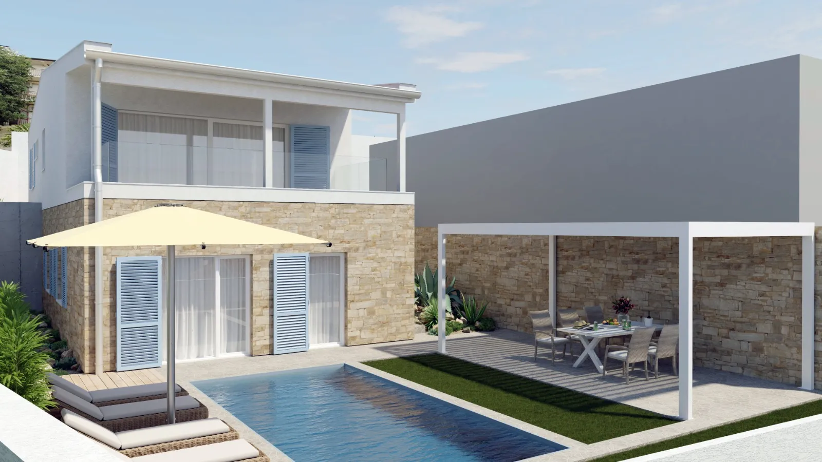 starigrad, samostojeća vila 128 m2, s bazenom, drugi red do mora - slika 1