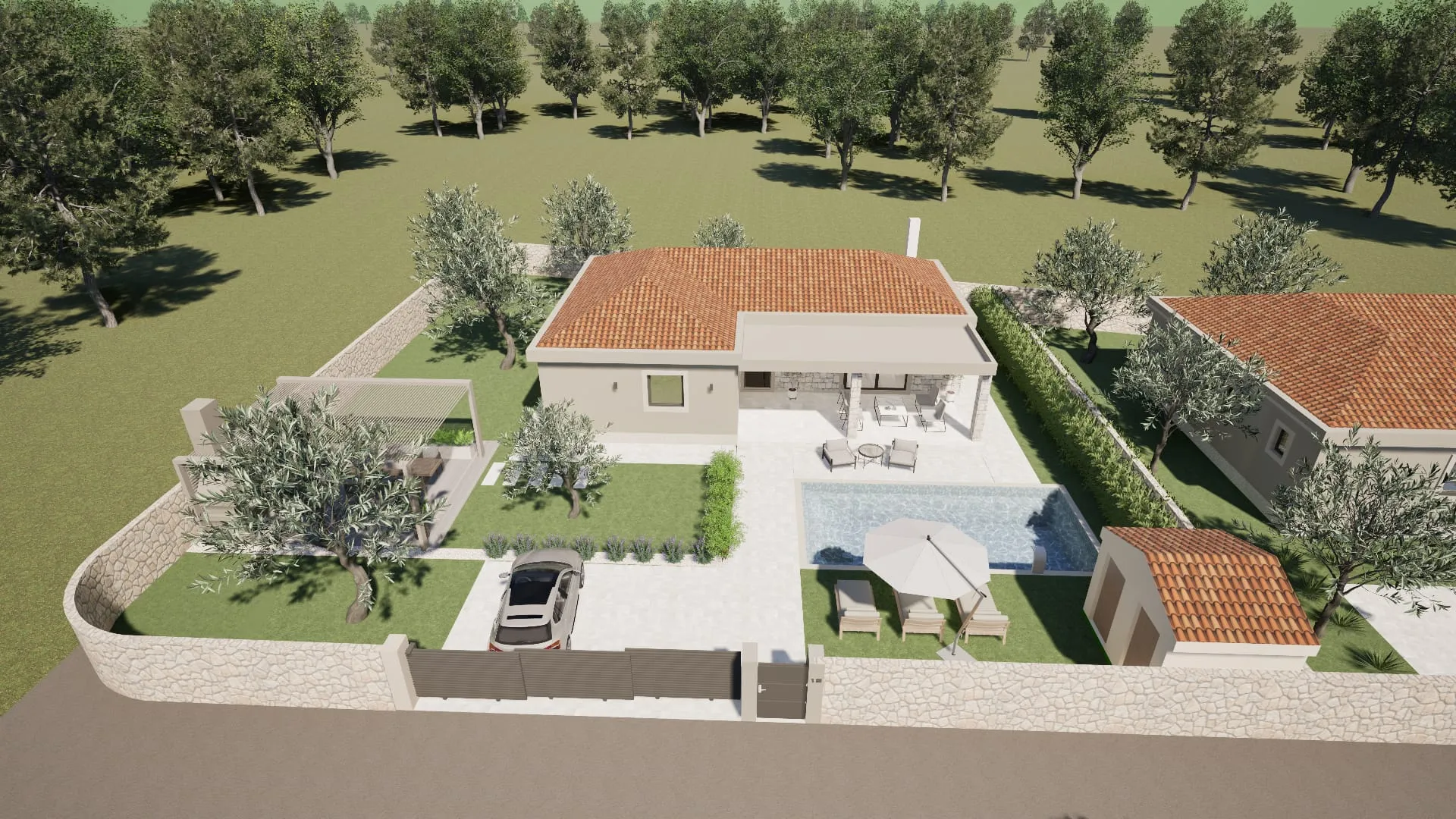hrvatska, zadar, turanj – građevinsko zemljište, privatni kompleks bungalova s bazenom, do 618 m² - slika 34