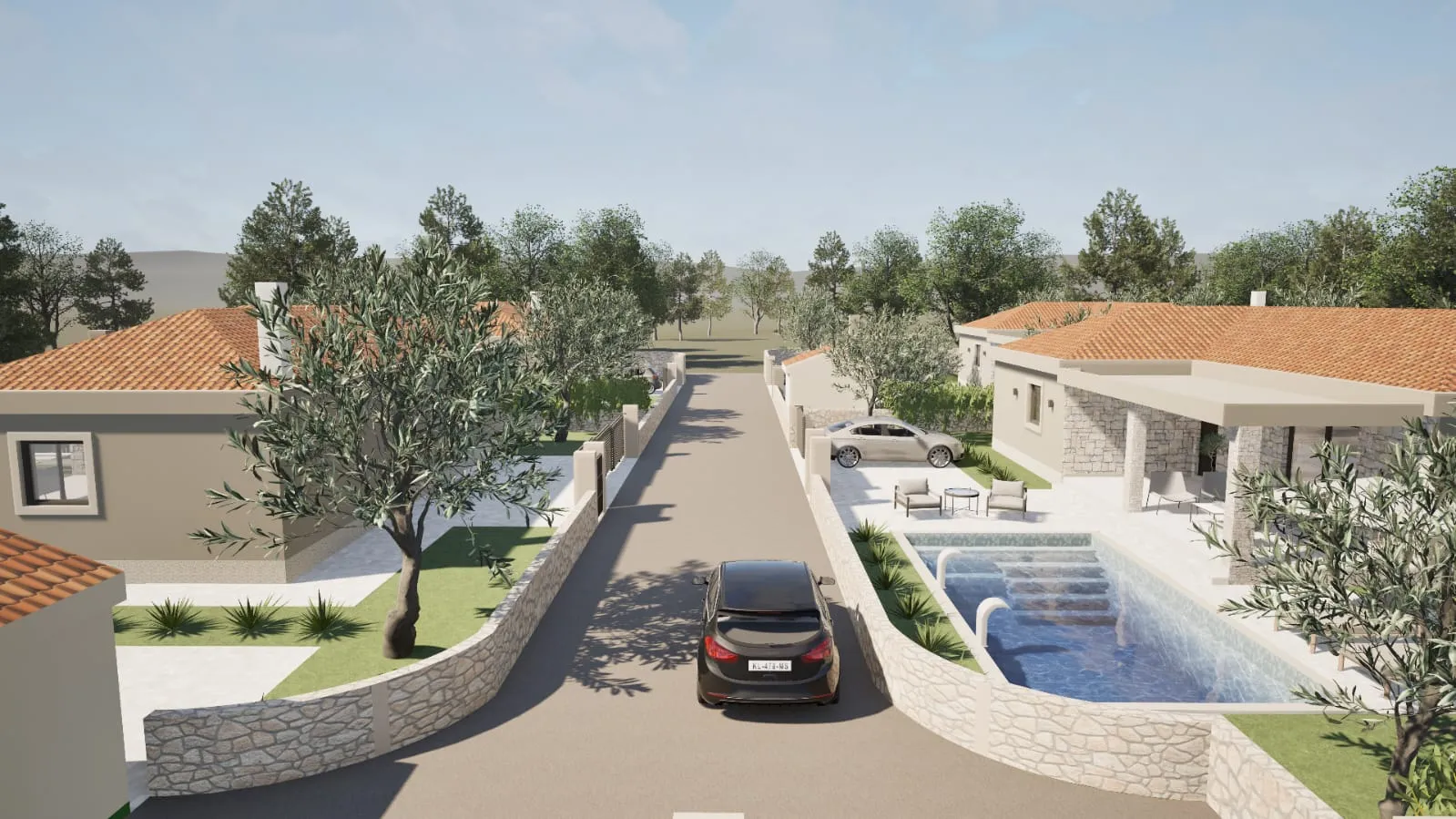 hrvatska, zadar, turanj – građevinsko zemljište, privatni kompleks bungalova s bazenom, do 618 m² - slika 21