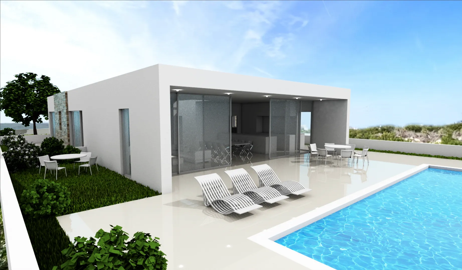 hrvatska, zadar, sukošan - građevinsko zemljište s projektom u debeljaku, 617 m², kuća s bazenom - slika 3