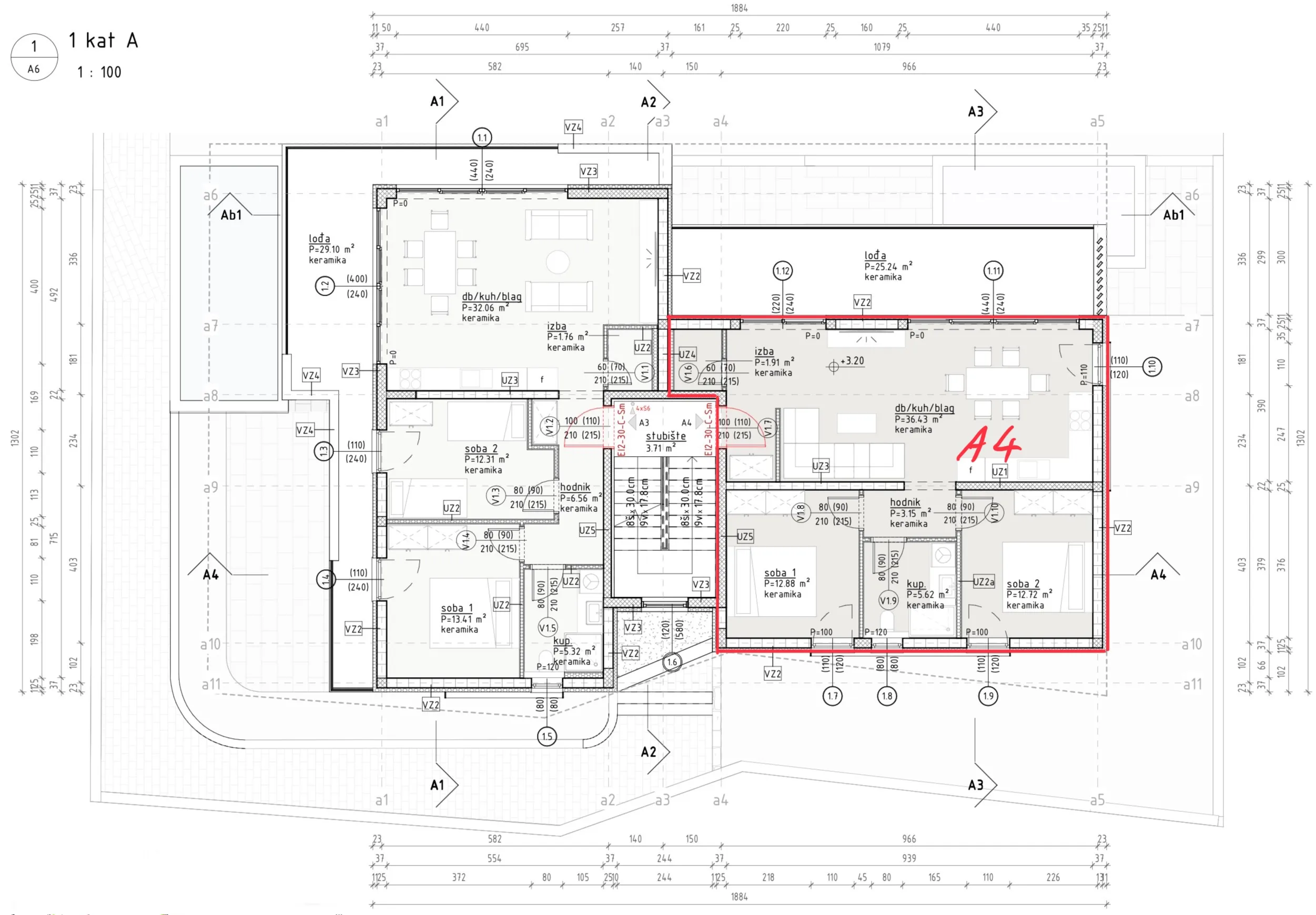 hrvatska, zadar, vinjerac – apartman na katu s 25 m² loggie i modernim rasporedom, 450 m do plaže, a4 - slika 16
