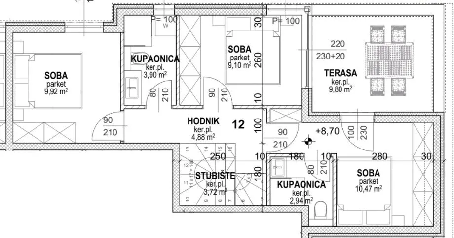 hrvatska, pag, povljana, luksuzni apartmani, 103m2 m2, prvi red do mora, s12 - slika 10