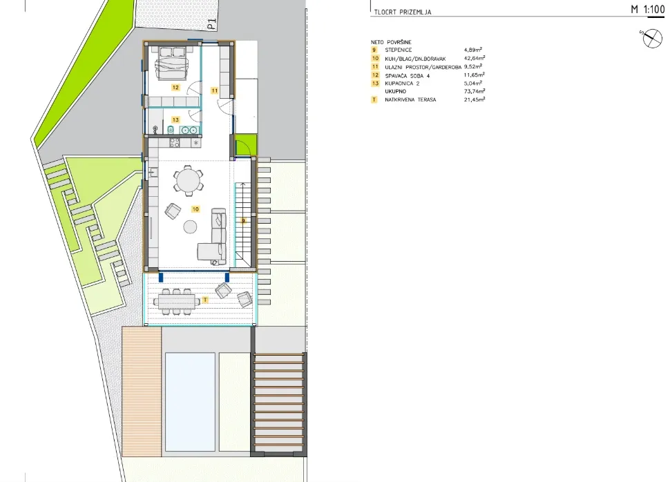 starigrad, samostojeća vila 128 m2, s bazenom, drugi red do mora - slika 24