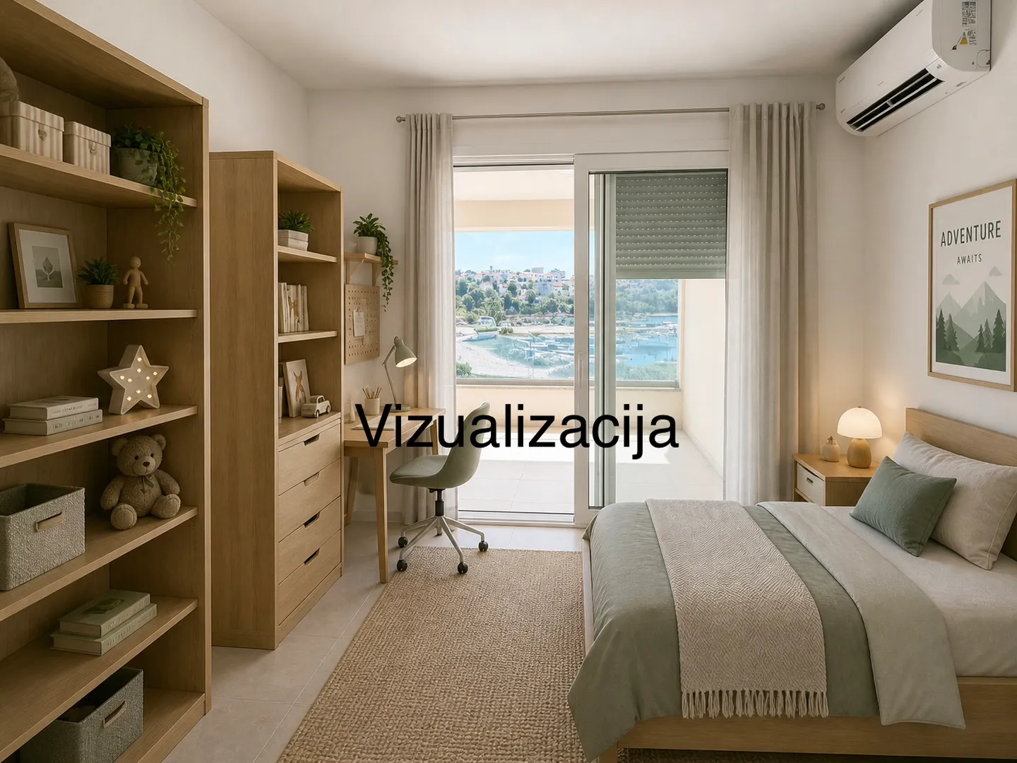 hrcatska, zadar, pag-povljana, prvi red do mora, 2 sobni stan 74 m2 -terasa, garaža i podrum - slika 4