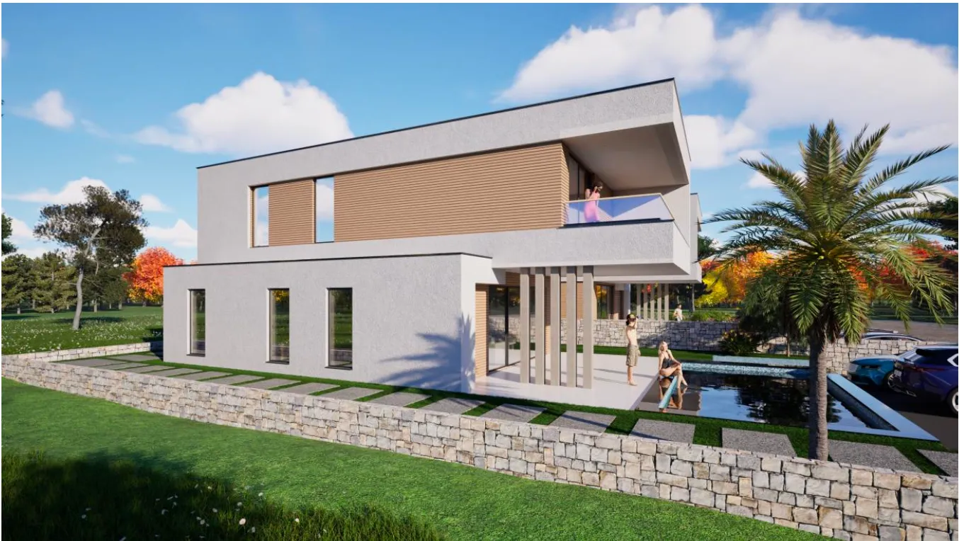 hrvatska, zadar, sukošan – građevinsko zemljište u debeljaku s projektom, građevinskom dozvolom i bazenom, 438 m² - slika 4