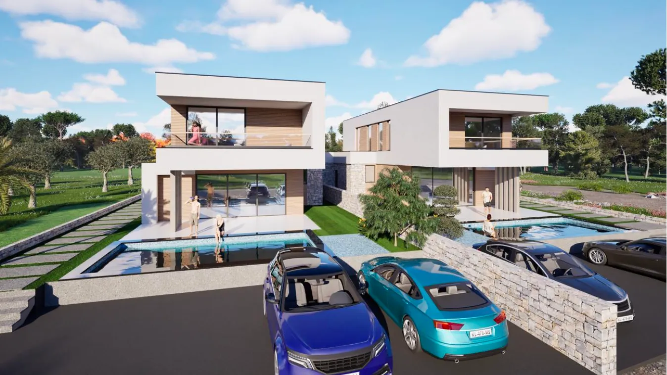 hrvatska, zadar, sukošan – građevinsko zemljište u debeljaku s projektom, građevinskom dozvolom i bazenom, 438 m² - slika 5