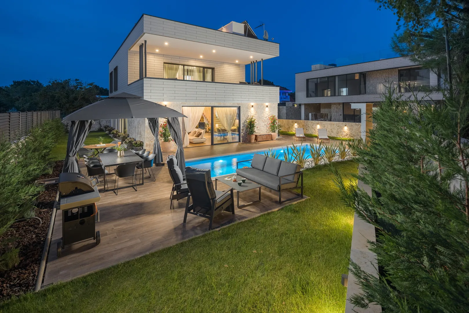 hrvatska, istra, funtana, ekskluzivna moderna vila s bazenom 500 m do mora - slika 32
