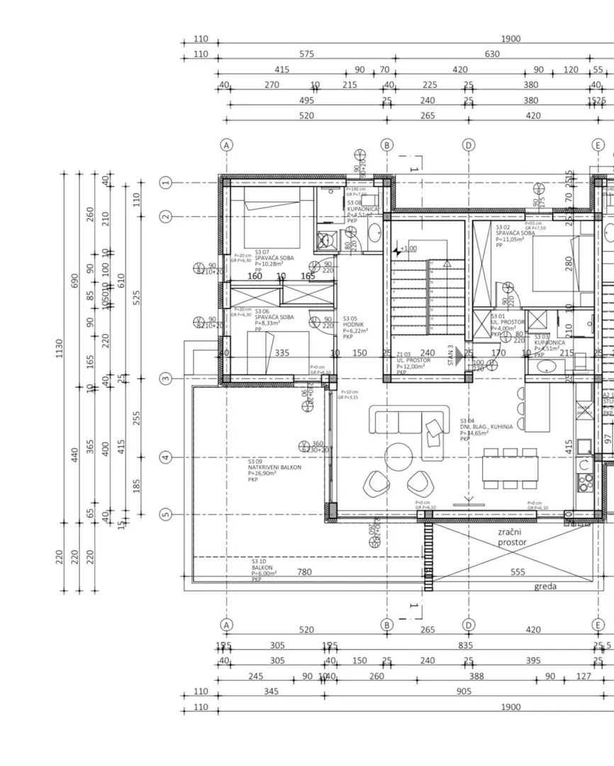 otok pag, novalja, penthouse, pogled na more, 4- sobni, 116m² - slika 10