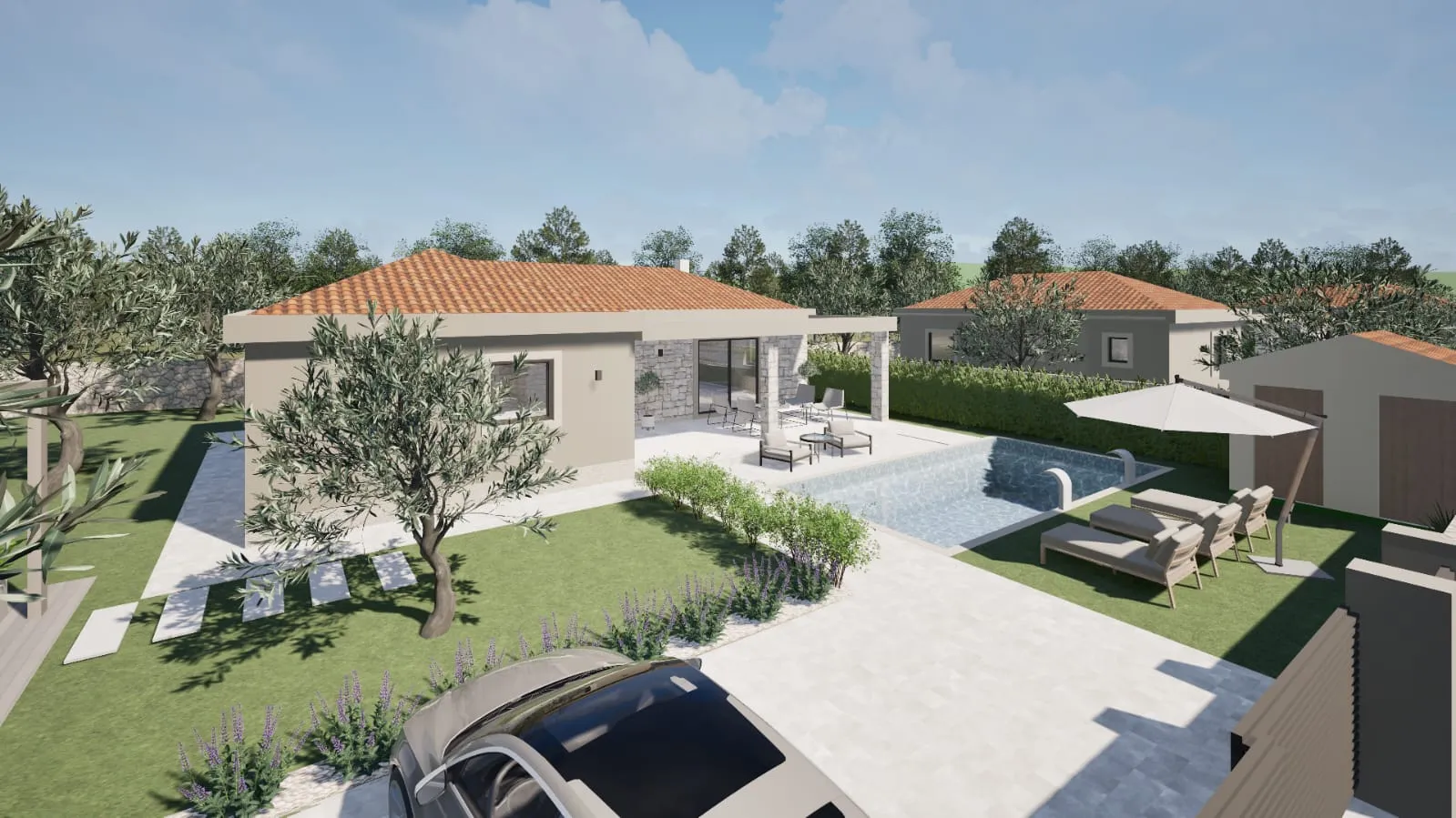 hrvatska, zadar, turanj – građevinsko zemljište, privatni kompleks bungalova s bazenom, do 618 m² - slika 7