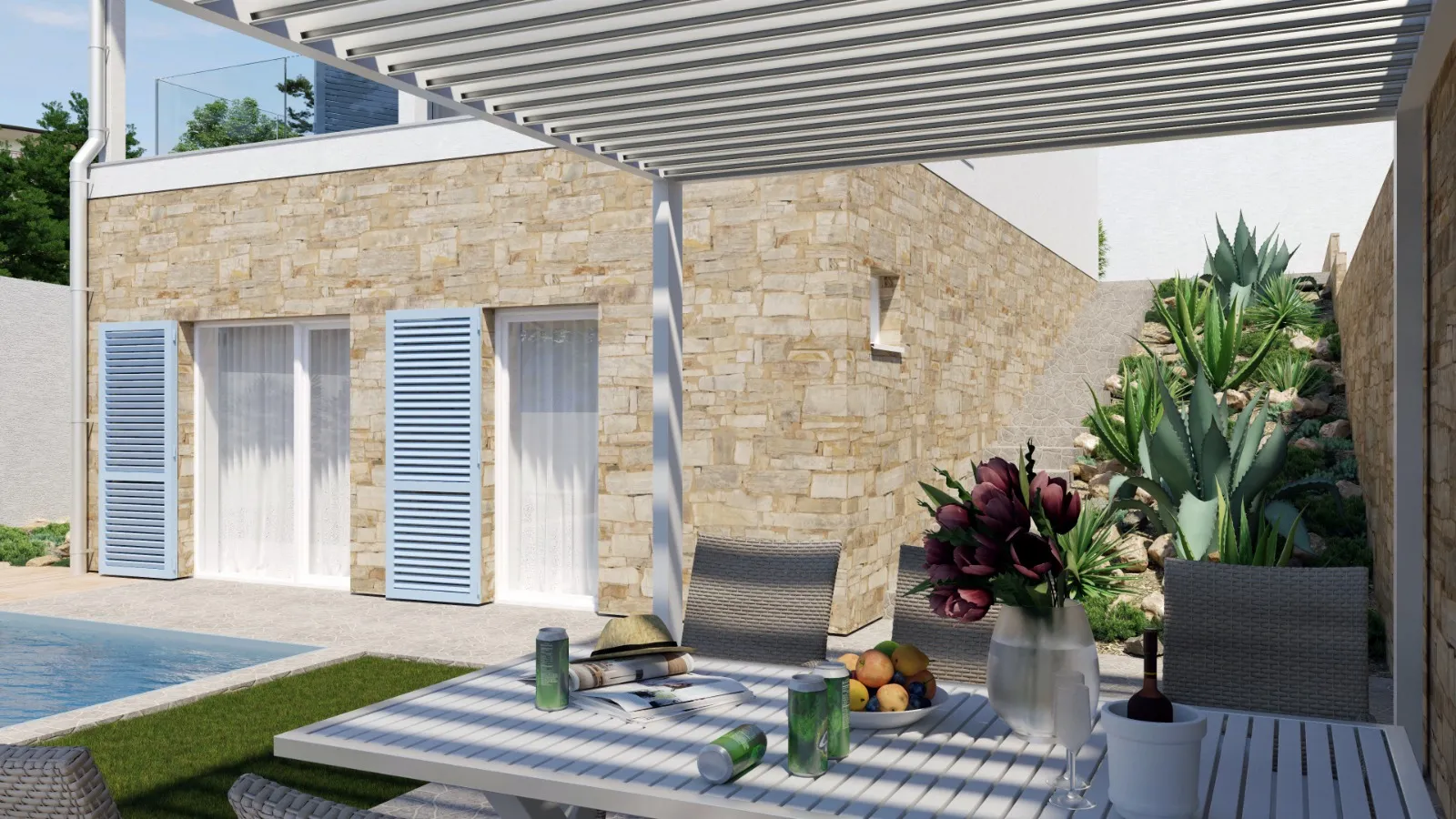 starigrad, samostojeća vila 128 m2, s bazenom, drugi red do mora - slika 11