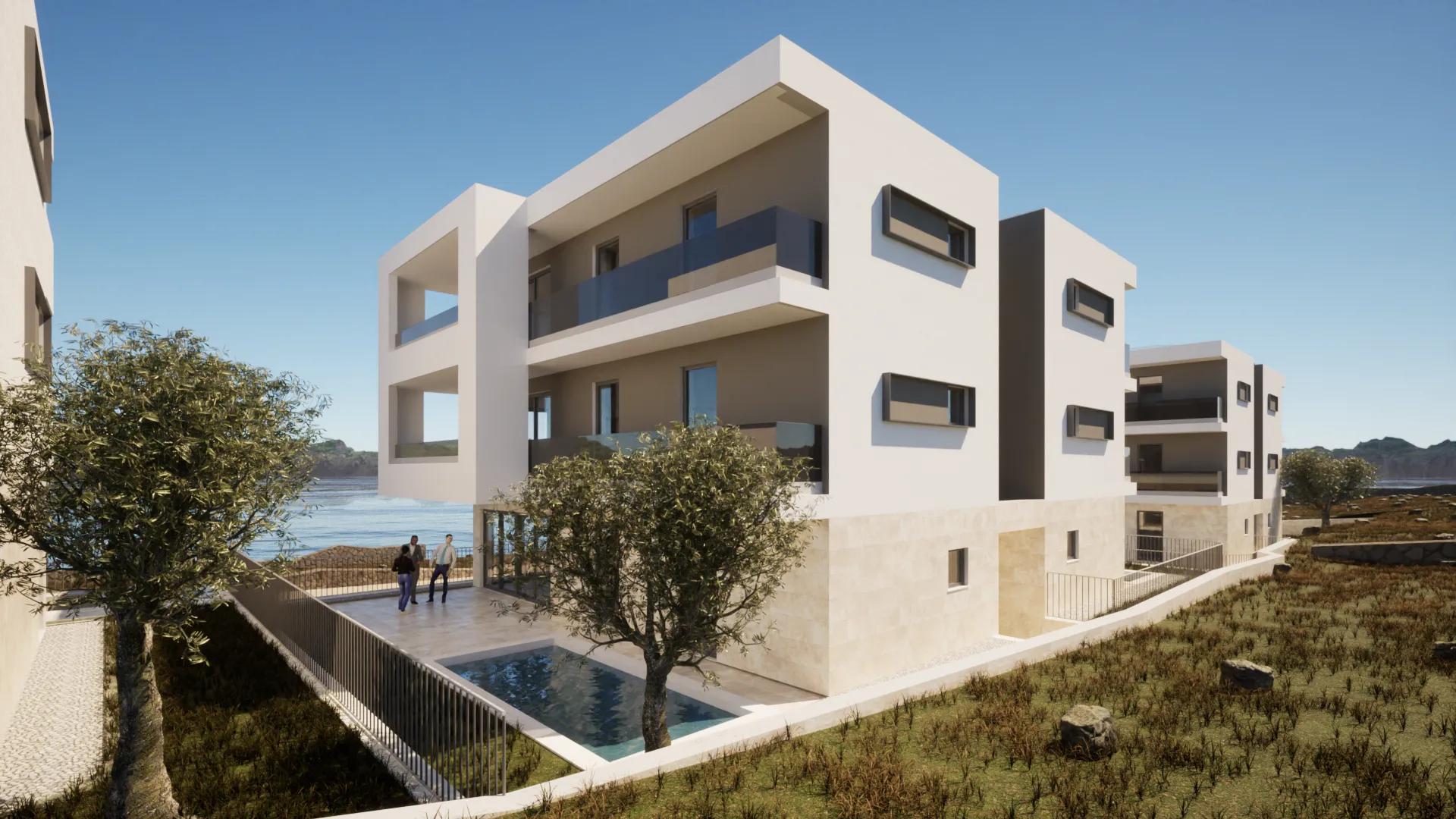 hrvatska, zadar, vinjerac, apartman s 2 spavaće sobe, terasom, vrtom i pristupom bazenu, 450 m do plaže, b1 - slika 9