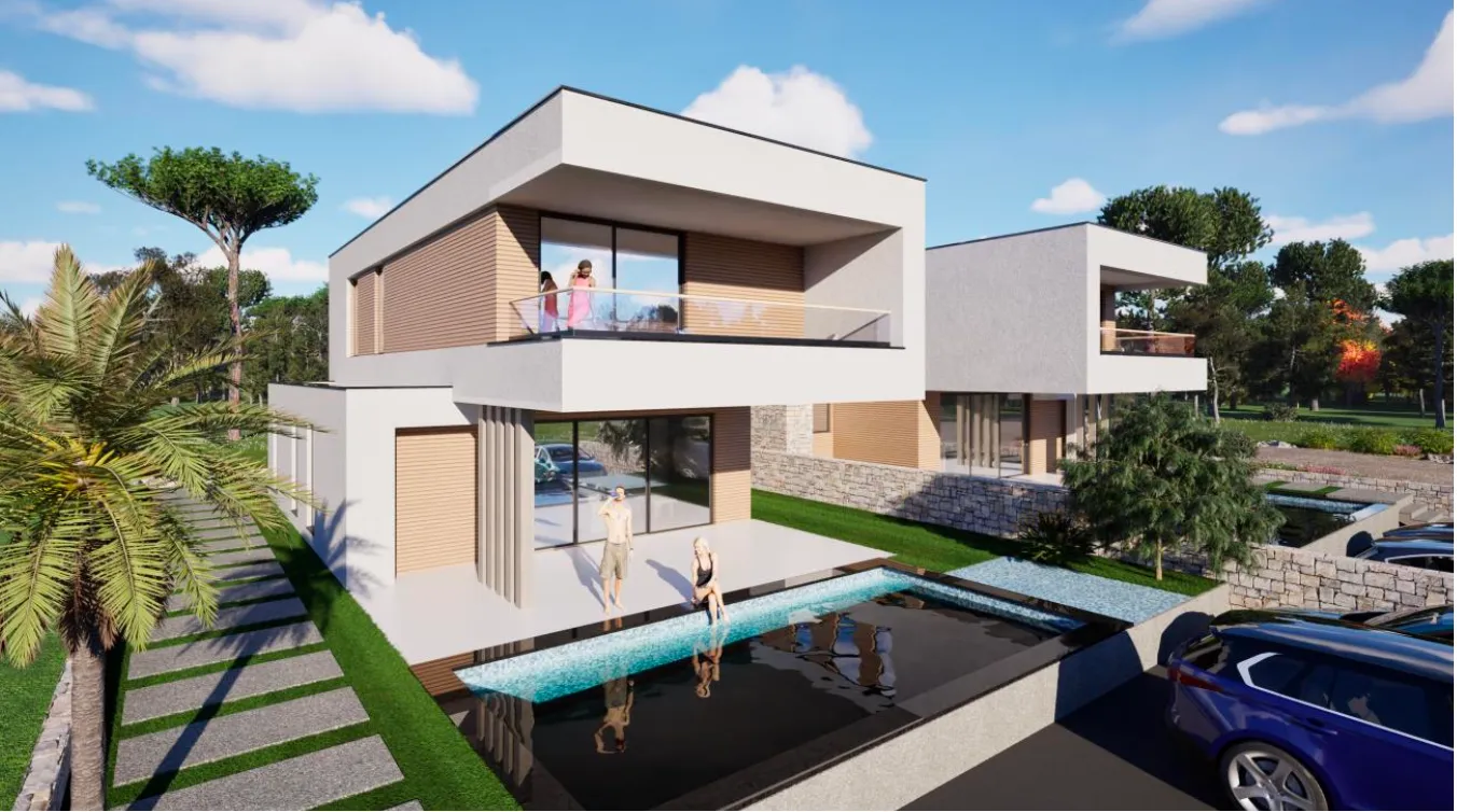 hrvatska, zadar, sukošan – građevinsko zemljište u debeljaku s projektom, građevinskom dozvolom i bazenom, 438 m² - slika 3