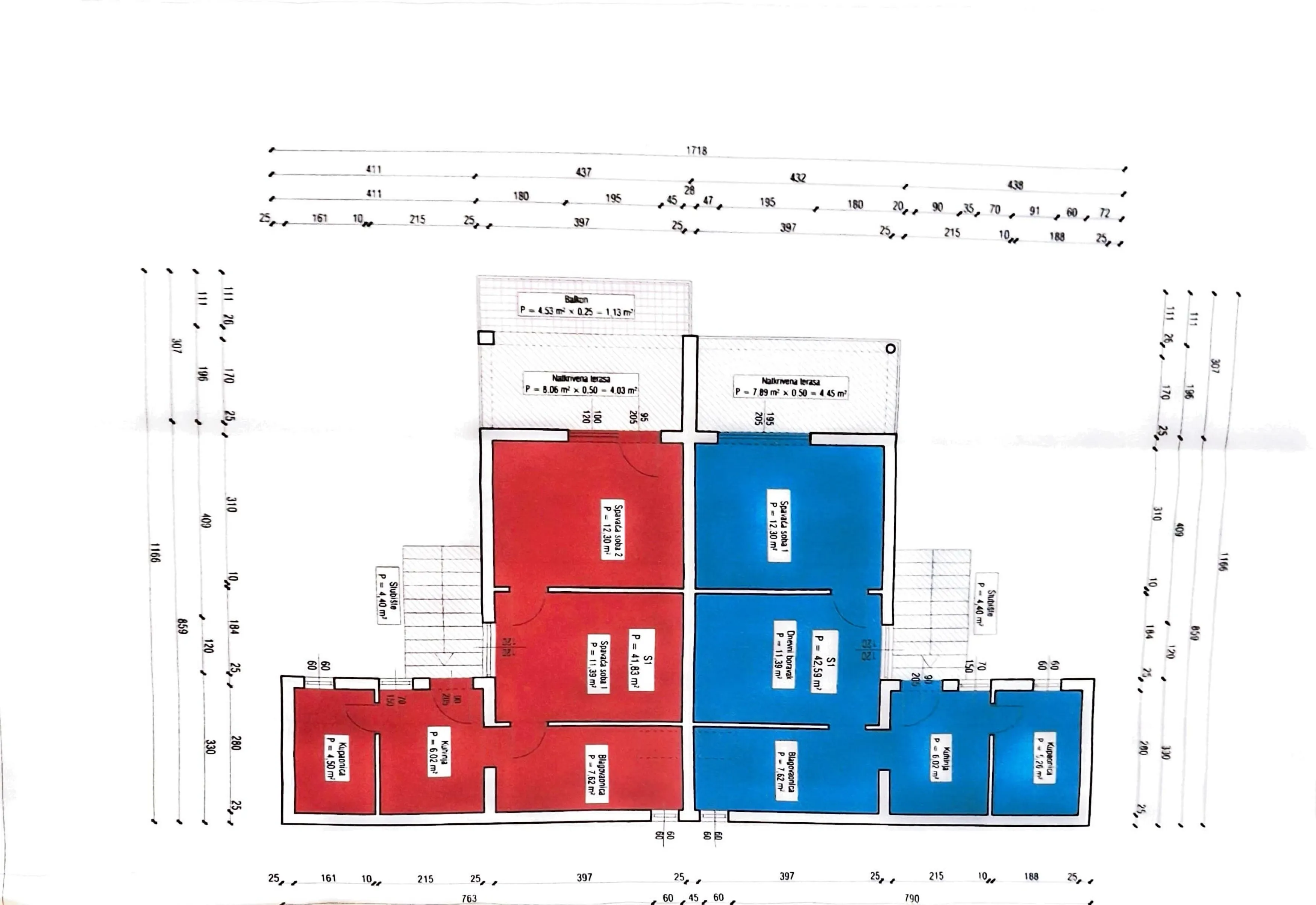 hrvatska, zadar, gornji karin, 400 m od mora, polovica dvojne kuće, 1 spavaća soba - 51,44m2, pogled na more, garaža i vrt - slika 14