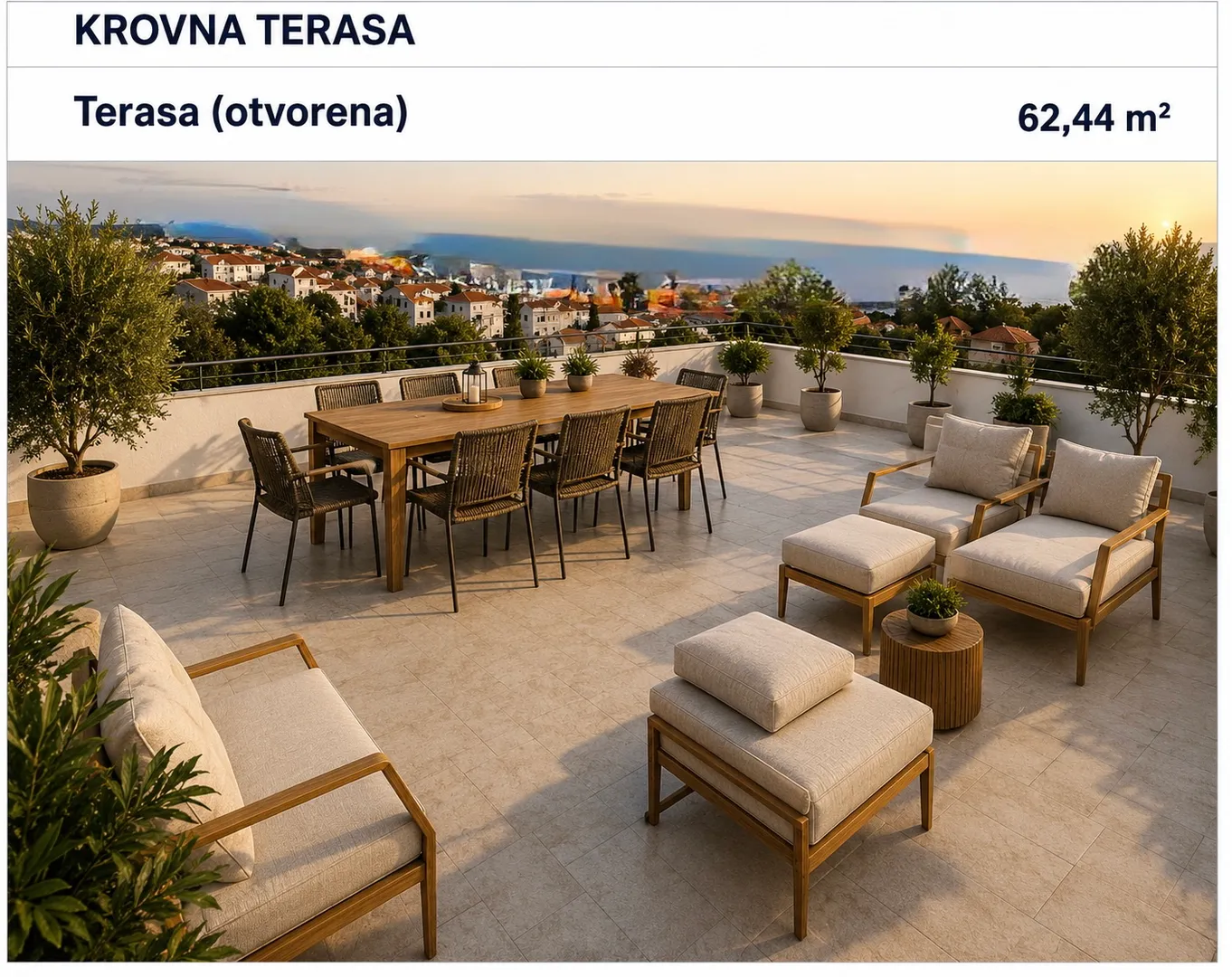 hrvatska, zadar, pag, povljana, 3-soban stan 200m2 novogradnja, krovna terasa s bazenom i vanjskom kuhinjom - slika 9