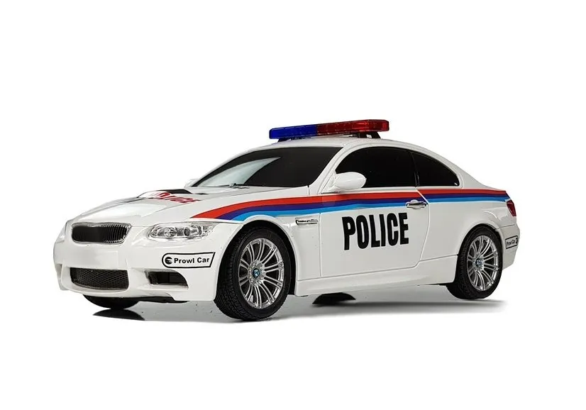 auto na daljinsko upravljanje car police 1:18 – bijeli - slika 2