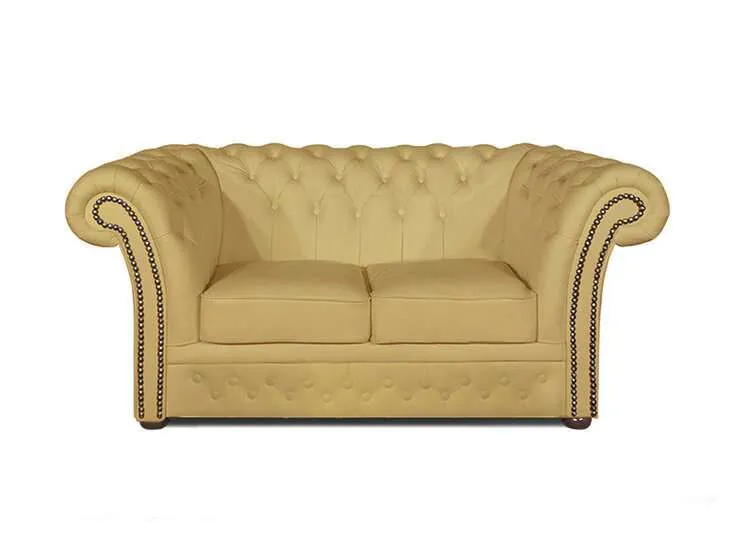 Chesterfield Dvosjed Winfield Basic Luxe Leather | 2-sjedišta | Ivory - Ježdovec, Zagreb