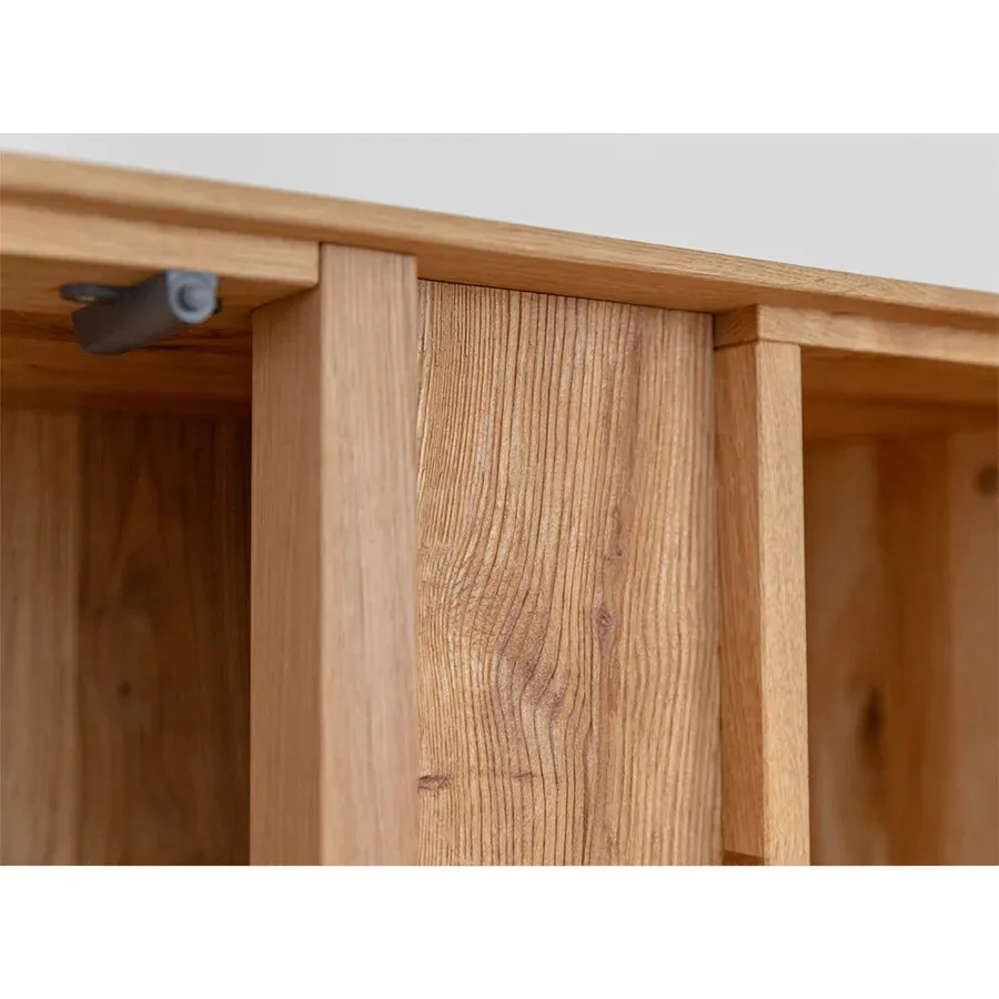 vitrina collodi 85x140cm, materijal: masivno drvo hrast - slika 2