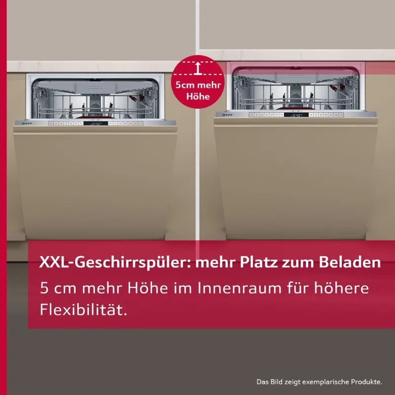 neff potpuno ugradbena perilica posuđa xxl s275eax16e s rack maticem - slika 3