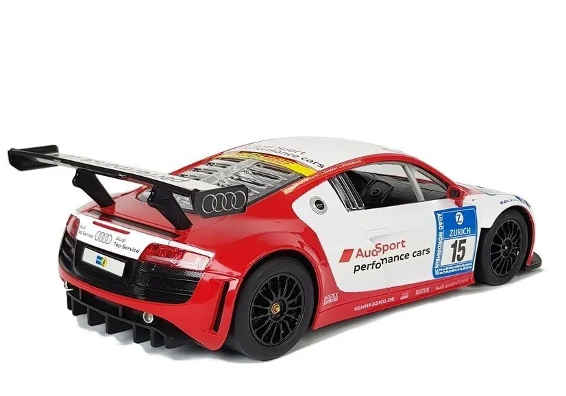 auto na daljinsko upravljanje audi r8 lms rastar 1:14 bijelo-crveni - slika 4