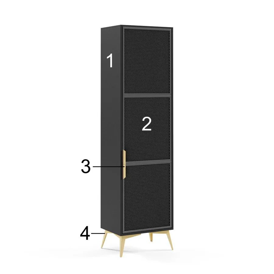 vitrina bravio 200x60cm, materijal: laminirana ploča - slika 3