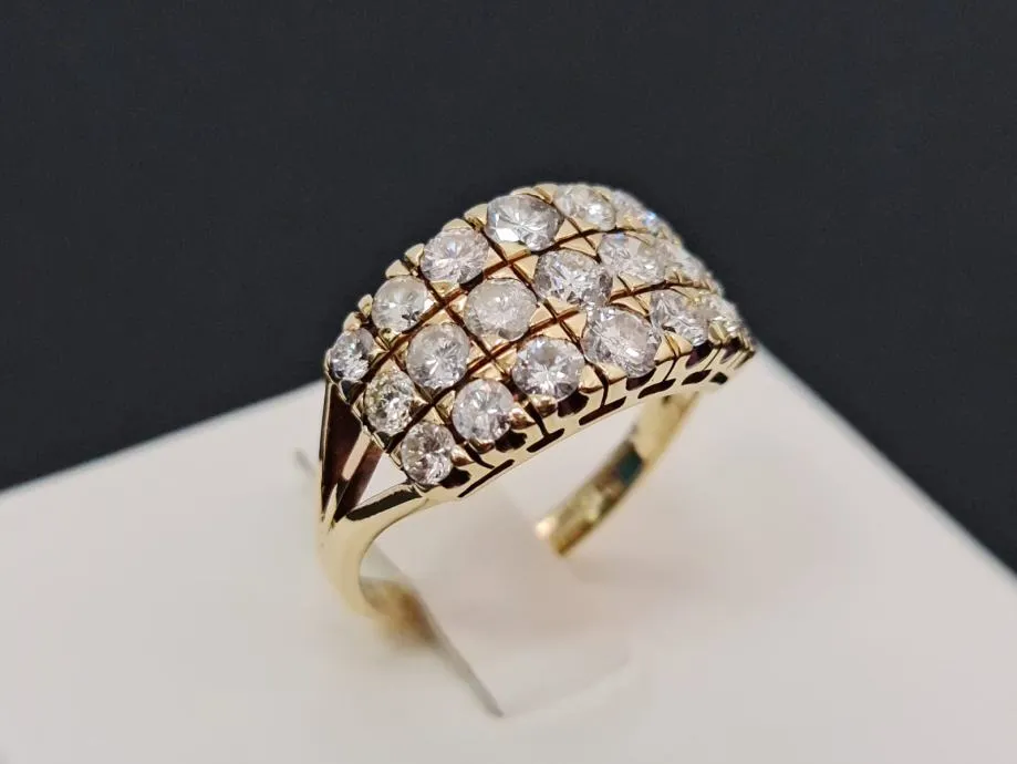 zlatni prsten s dijamantima 2,49ct 18k / r1, rate - slika 2