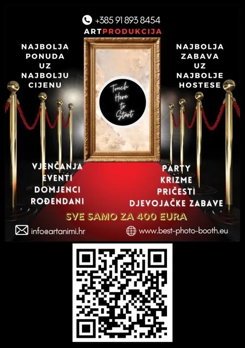 photo booth mirror & 360° video – najam za vjenčanja i evente - slika 8