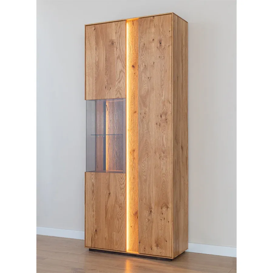 vitrina collodi 84,50x205cm, materijal: masivno drvo hrast - slika 12