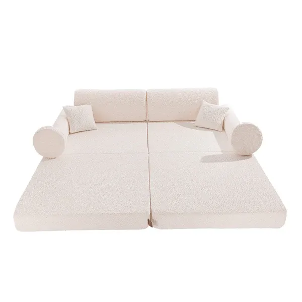 velika modularna sofa za djecu - premium bijela - slika 3
