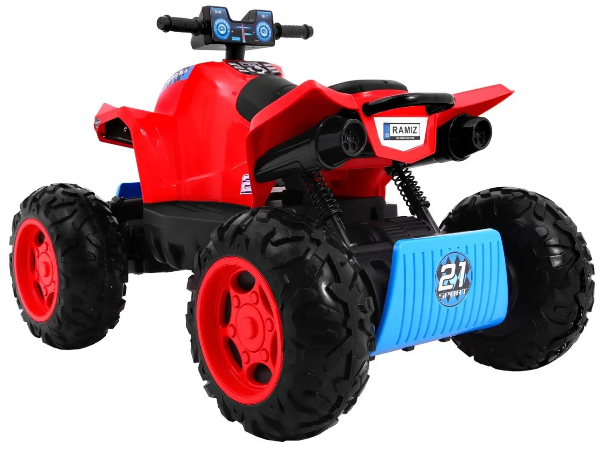 quad na akumulator sport run 4 x 4 - crveni - slika 3