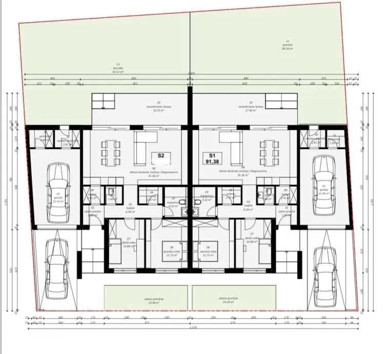 kuća: čepin, prizemnica, 95.41 m2 + dvorište 91.51 m2, novogradnja - slika 8