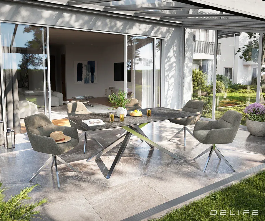 outdoor stol edge 200x100cm, materijal: keramika nero greco - slika 6