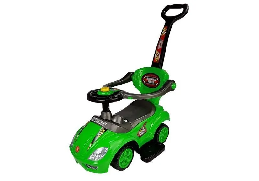 dječja guralica mega car 3in1 - zelena - slika 3