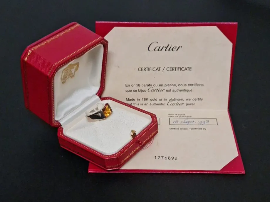 cartier tank citrine ring / r1, rate ! - slika 3