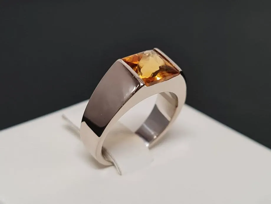 cartier tank citrine ring / r1, rate ! - slika 2