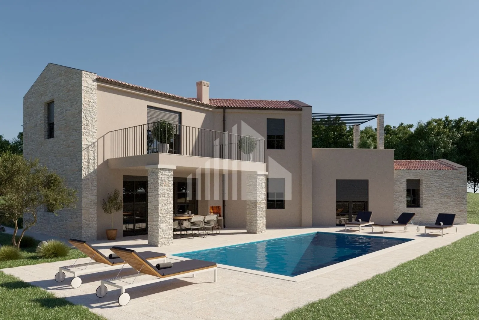 Kuća Poreč - okolica, novogradnja, DB+3SS, 3VPM, mediteranski stil - Poreč, Poreč