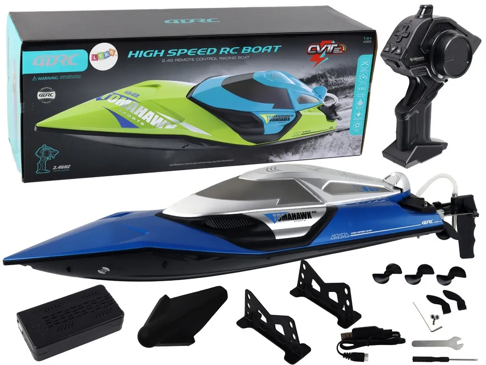 Motorboat R/C 2.4G Lights 30 km/h Blue - Mursko Središće