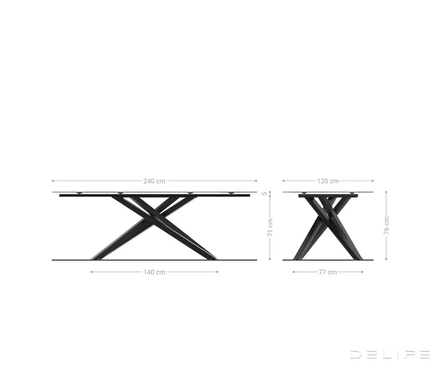 outdoor stol edge boot 240x120cm, materijal: keramika emperador extra - slika 8