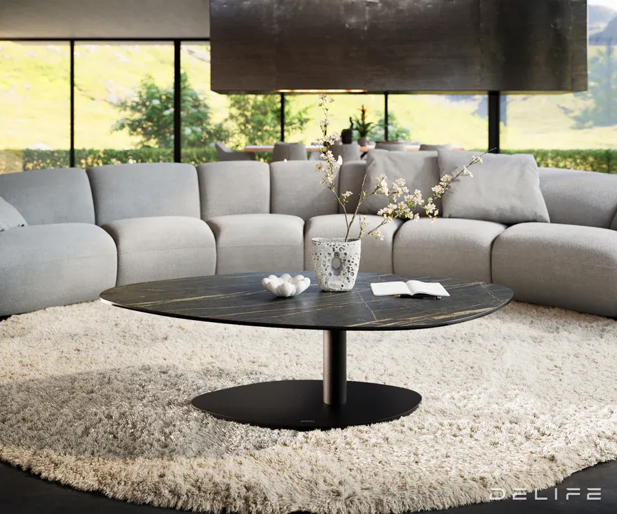 klub stolić edge 140x76cm, materijal: keramika noir desir - slika 2
