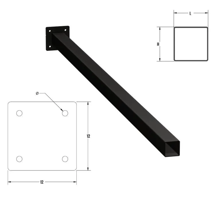 stup za panel ogradu 105 cm + (gratis kompletan pribor za ugradnju) - slika 3