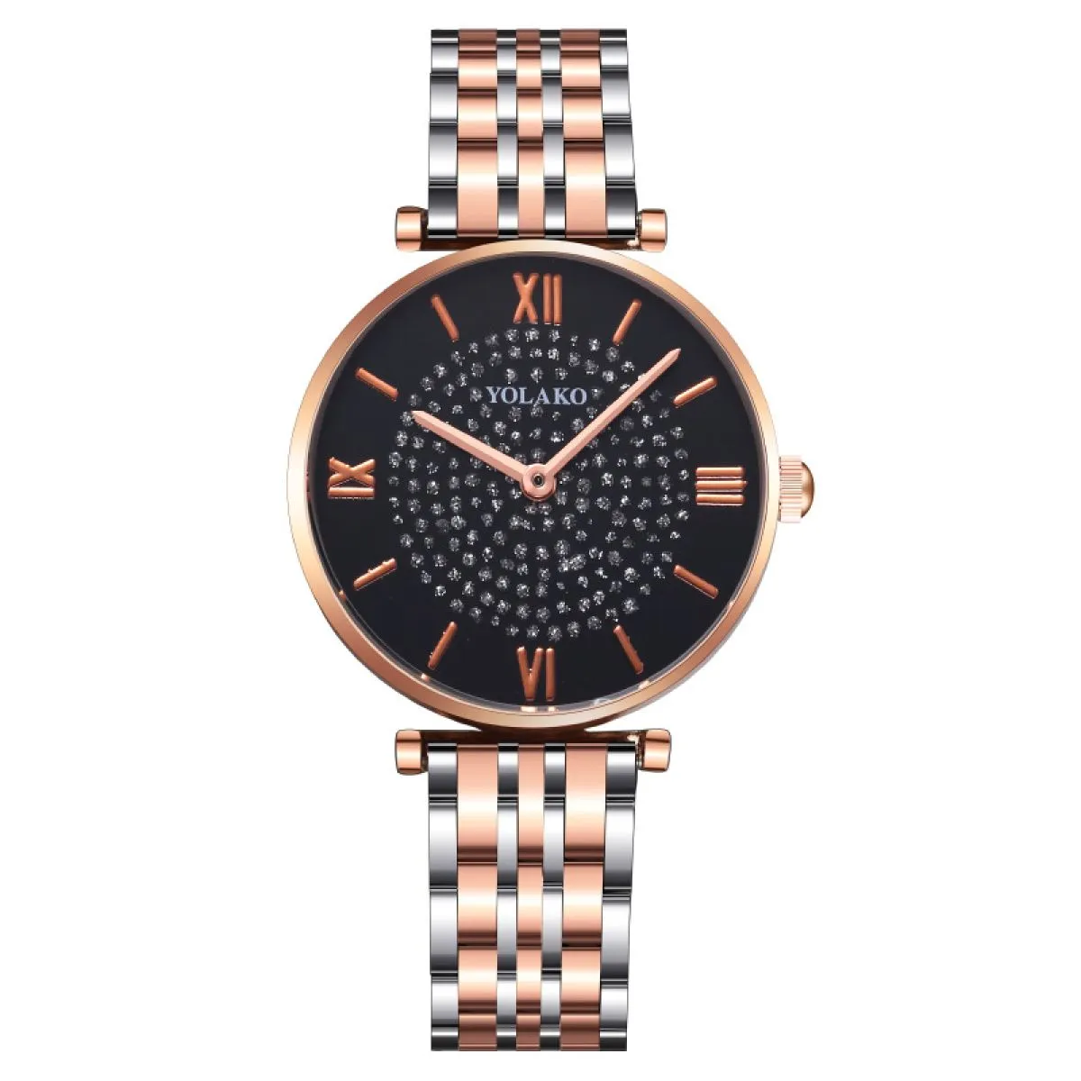 ženski sat sat s dekorom kamenčića - rhinestone - slika 4