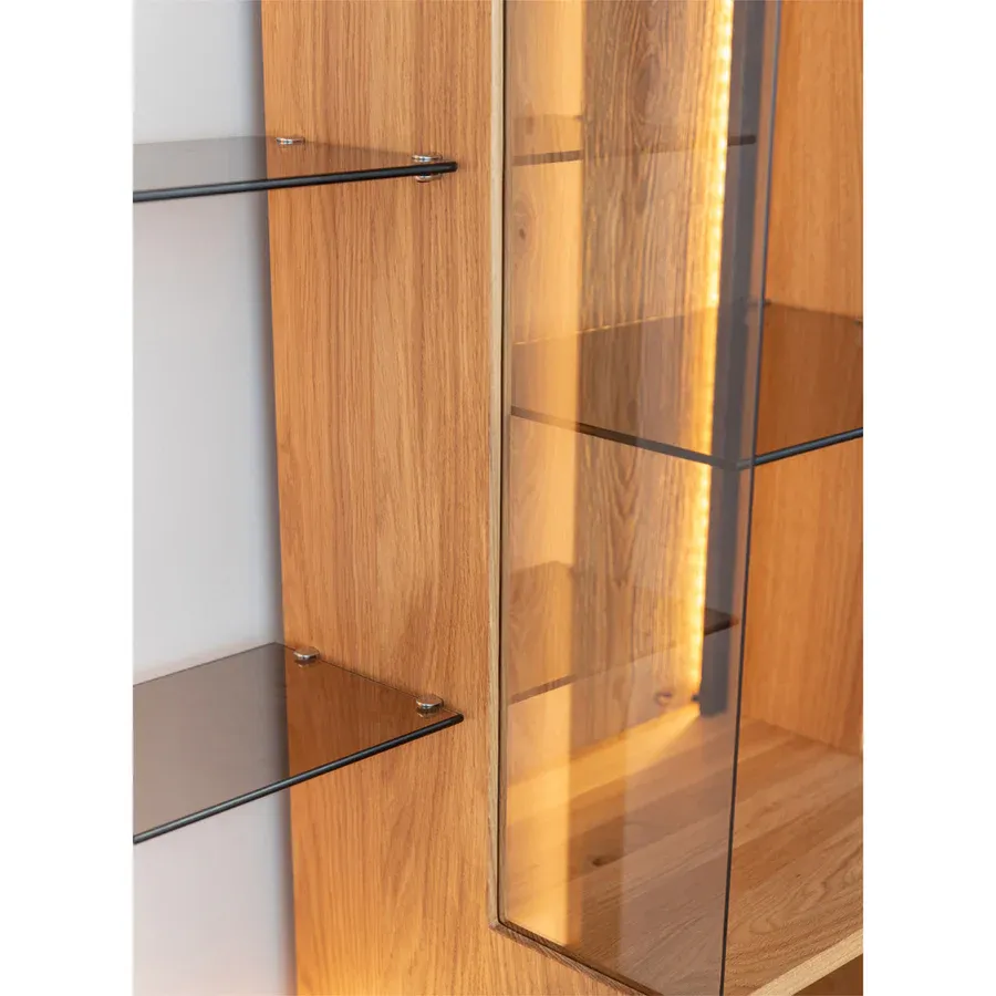 vitrina collodi 73x195cm, materijal: masivno drvo hrast - slika 3