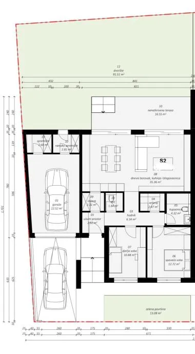 kuća: čepin, prizemnica, 95.41 m2 + dvorište 91.51 m2, novogradnja - slika 7
