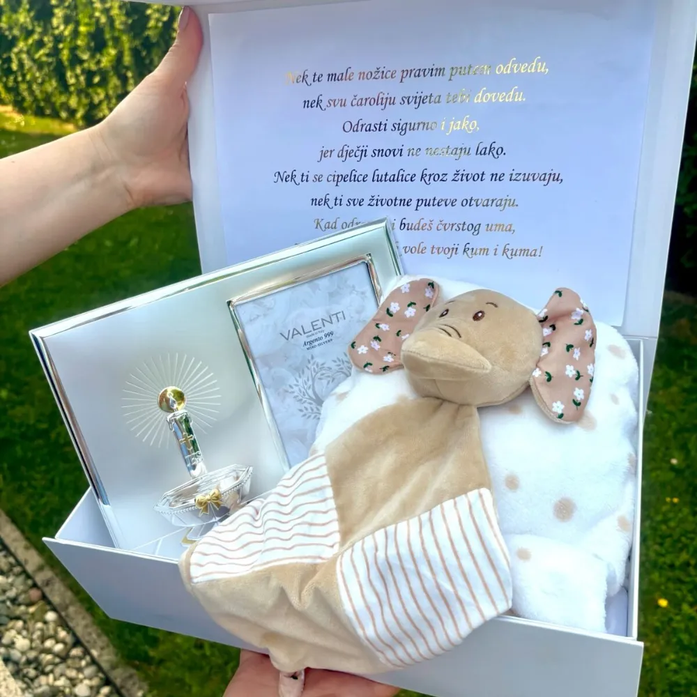 Poklon paket za krštenje “Nježnost u srebru” - Dugo Selo