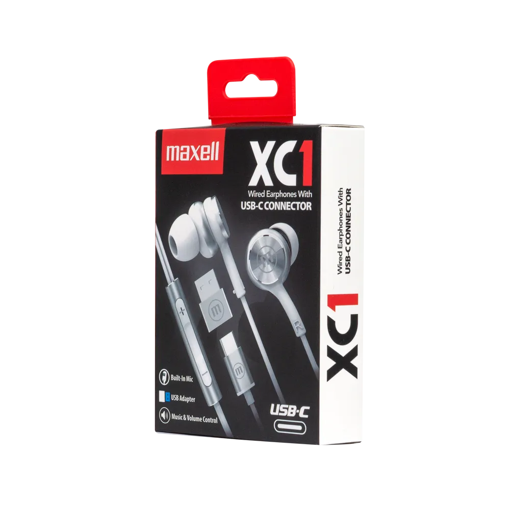 maxell xc1 usb-c slušalice, bijele - slika 2