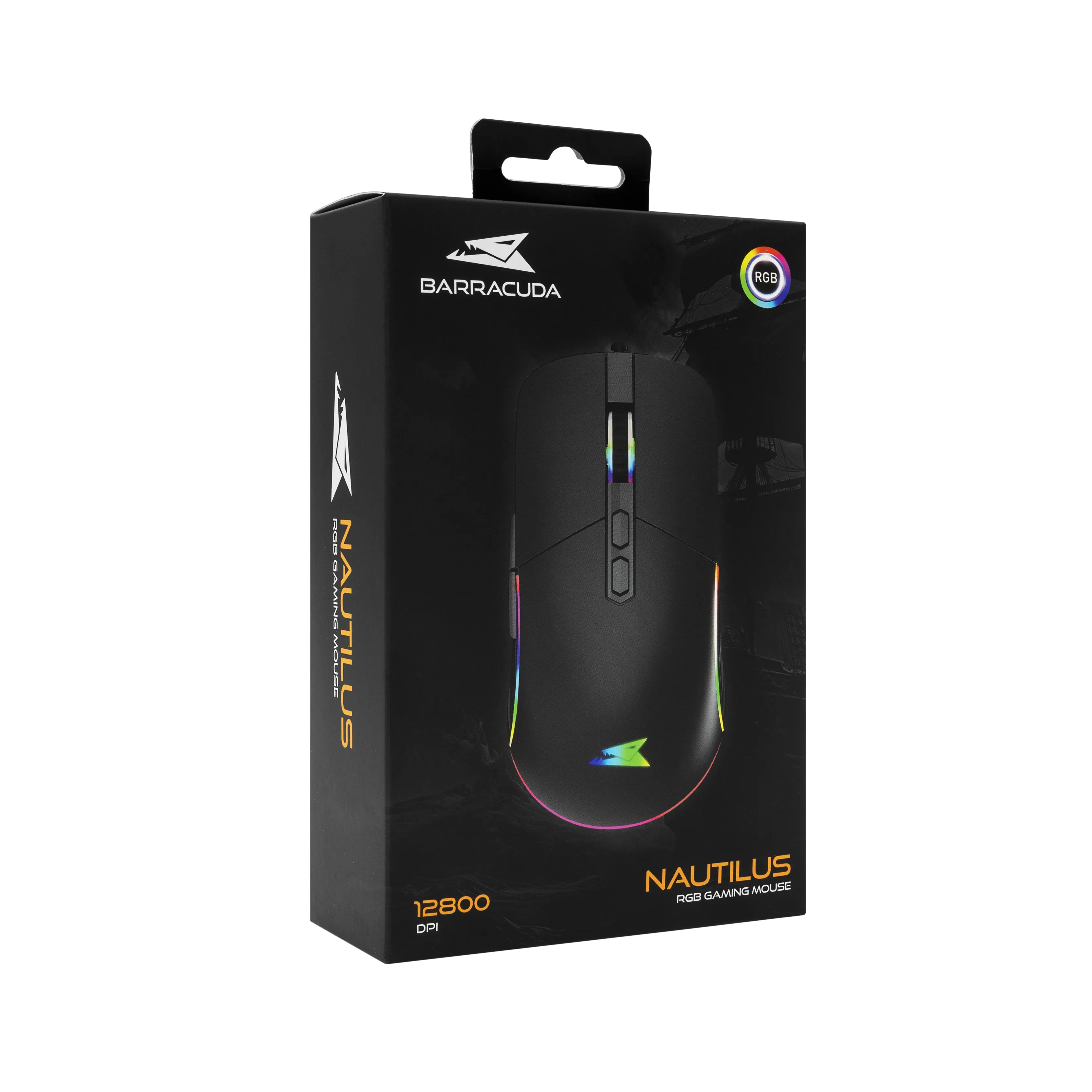 miš baracuda bgm-011 nautilus crni rgb / 12.800 dpi - slika 13